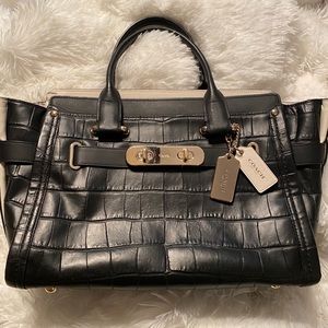 Best 25+ Deals for Coach Croc Embossed Leather Satchel | Poshmark
